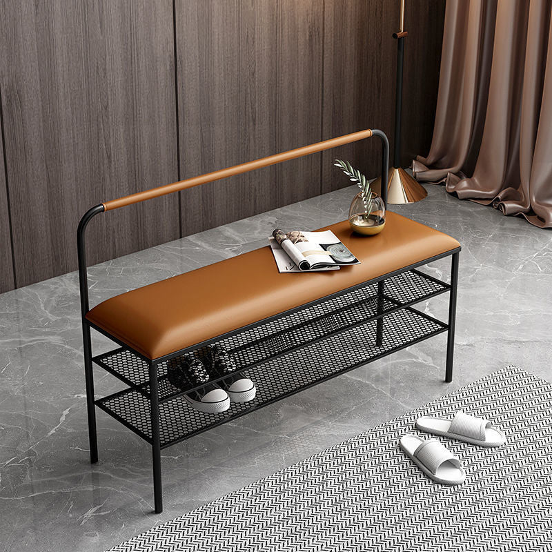 25.2インチHベンチグラム玄関ベンチベッドルーム用の靴の保管