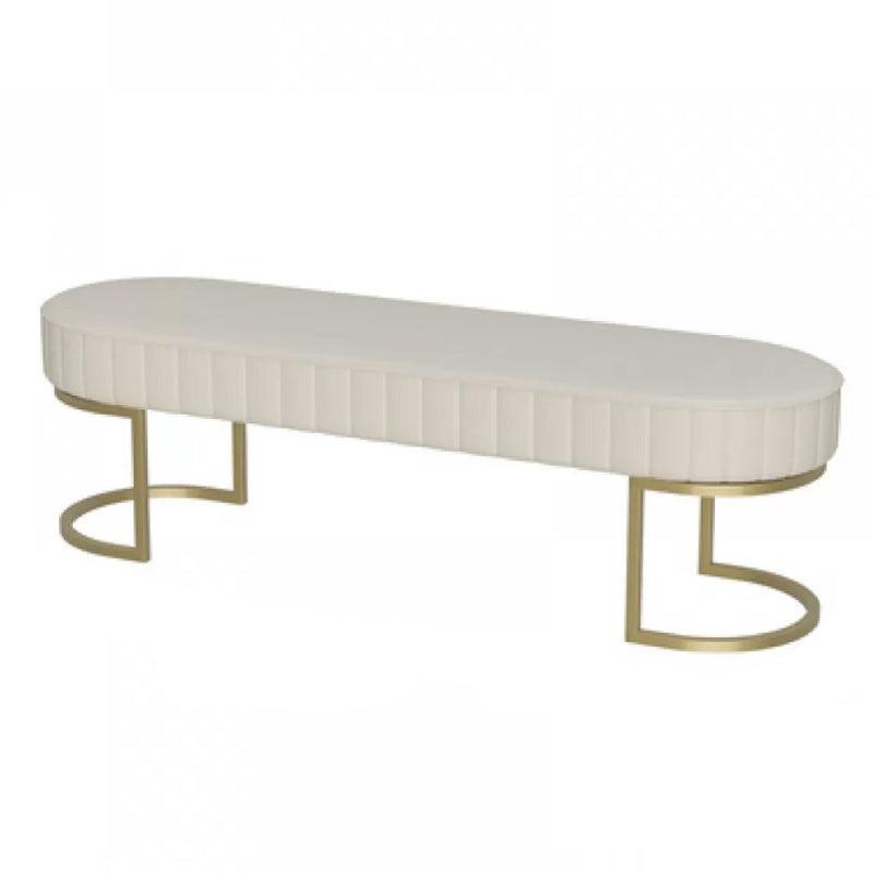 15.7" Wide Upholstered Seating Bench Cushioned Entryway and Bedroom Bench with Legs Clearhalo 'Benches' 'Chairs & Seating' 'furn' 'furn_benches' 'Furniture' 'Living Room Furniture' 5515387