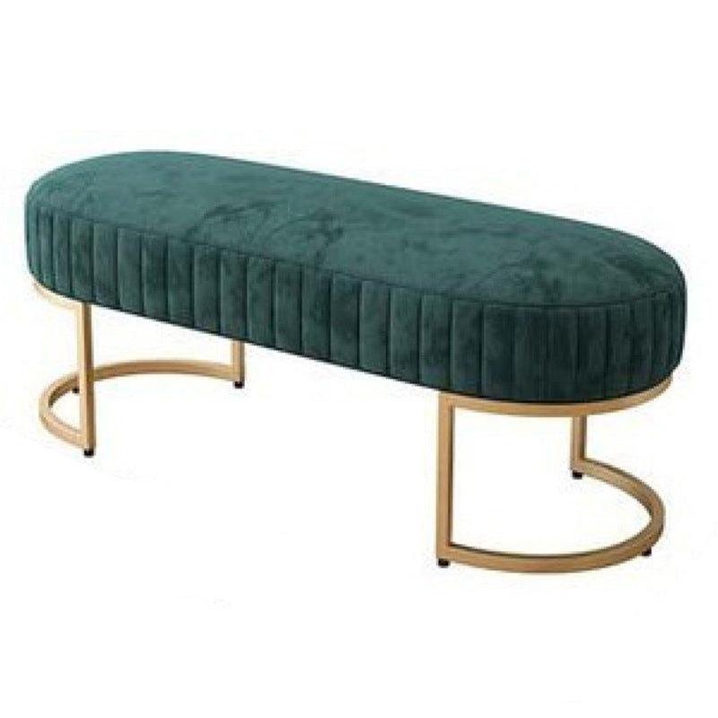 15.7" Wide Upholstered Seating Bench Cushioned Entryway and Bedroom Bench with Legs Green Clearhalo 'Benches' 'Chairs & Seating' 'furn' 'furn_benches' 'Furniture' 'Living Room Furniture' 5515388