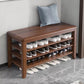 Rectangle 11.8" Wide Entryway Bench with Storage Solid Wood Seating Bench in Rubberwood 39"L x 12"W x 20"H Nut-Brown Clearhalo 'Benches' 'Chairs & Seating' 'furn' 'furn_benches' 'Furniture' 'Living Room Furniture' 5515414