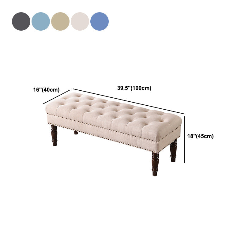 Foam Cushioned Bench 39.37" L x 15.75" W x 17.72" H Modern Bench with Nailheads Clearhalo 'Benches' 'Chairs & Seating' 'furn' 'furn_benches' 'Furniture' 'Living Room Furniture' 5515432