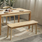 11.8" Wide Modern Seating Bench Solid Wood Entryway and Bedroom Bench with Legs 55"L x 12"W x 18"H Natural Clearhalo 'Benches' 'Chairs & Seating' 'furn' 'furn_benches' 'Furniture' 'Living Room Furniture' 5515436