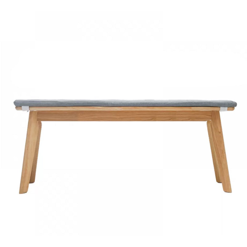 11.8" Wide Modern Seating Bench Solid Wood Entryway and Bedroom Bench with Legs Wood-Light Grey Clearhalo 'Benches' 'Chairs & Seating' 'furn' 'furn_benches' 'Furniture' 'Living Room Furniture' 5515437