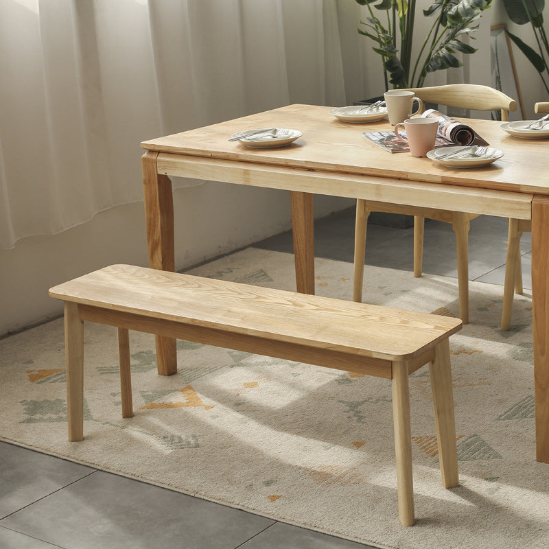 11.8" Wide Modern Seating Bench Solid Wood Entryway and Bedroom Bench with Legs 39.5"L x 12"W x 18"H Natural Clearhalo 'Benches' 'Chairs & Seating' 'furn' 'furn_benches' 'Furniture' 'Living Room Furniture' 5515439