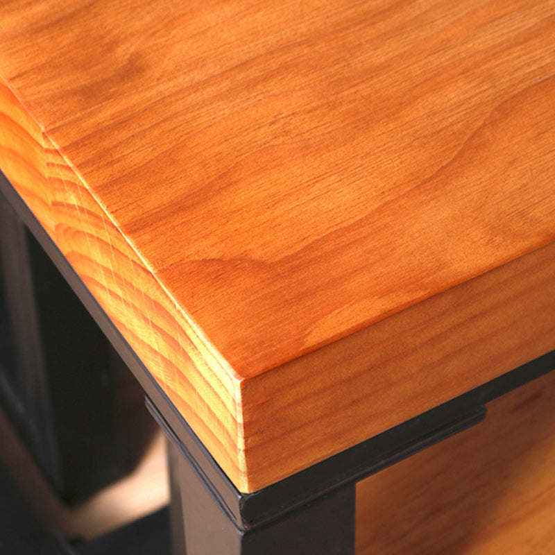 Banc de banc en bois massif de 11,8 "de largeur en bois de salle à manger naturelle avec des jambes en métal