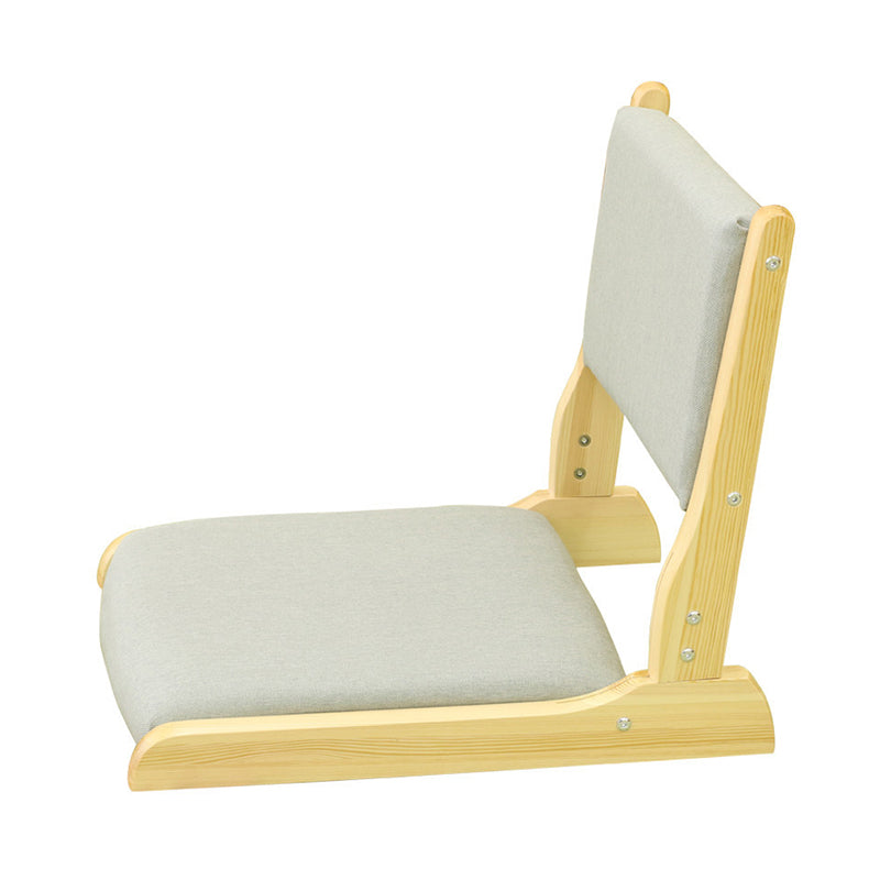 Chaise sans bras en lin16.9 "L x 20,8" W x 18,1 "H Chaise d'image en bois massif