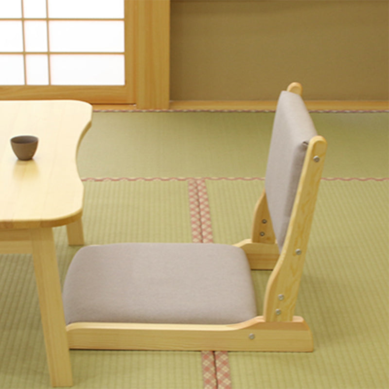 Chaise sans bras en lin16.9 "L x 20,8" W x 18,1 "H Chaise d'image en bois massif