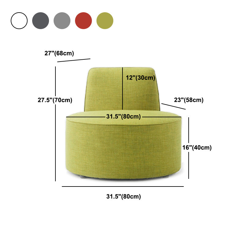 Armless Chair 31.4"L x 26.7"W x 27.5"H Solid Wood Frame Chair for Living Room Clearhalo 'Accent Chairs' 'accent_chairs' 'Chairs & Seating' 'furn' 'furn_accent_chairs' 'Furniture' 'Living Room Furniture' 5515561