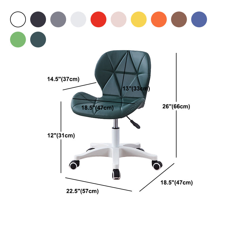 Silla sin brazo 22.4 "l x18.5" w x25.9h "silla de ruedas giratorias para sala de estar