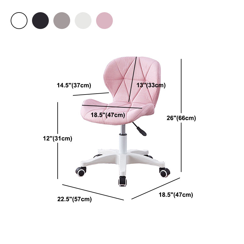 Silla sin brazo 22.4 "l x18.5" w x25.9h "silla de ruedas giratorias para sala de estar