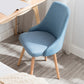 Cotton Blend /PU Upholstered Accent Chair Solid Wood Chair with 4 Legs Light Blue PU（Polyurethane） Clearhalo 'Accent Chairs' 'accent_chairs' 'Chairs & Seating' 'furn' 'furn_accent_chairs' 'Furniture' 'Living Room Furniture' 5515595