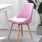 Cotton Blend /PU Upholstered Accent Chair Solid Wood Chair with 4 Legs Pink PU（Polyurethane） Clearhalo 'Accent Chairs' 'accent_chairs' 'Chairs & Seating' 'furn' 'furn_accent_chairs' 'Furniture' 'Living Room Furniture' 5515602