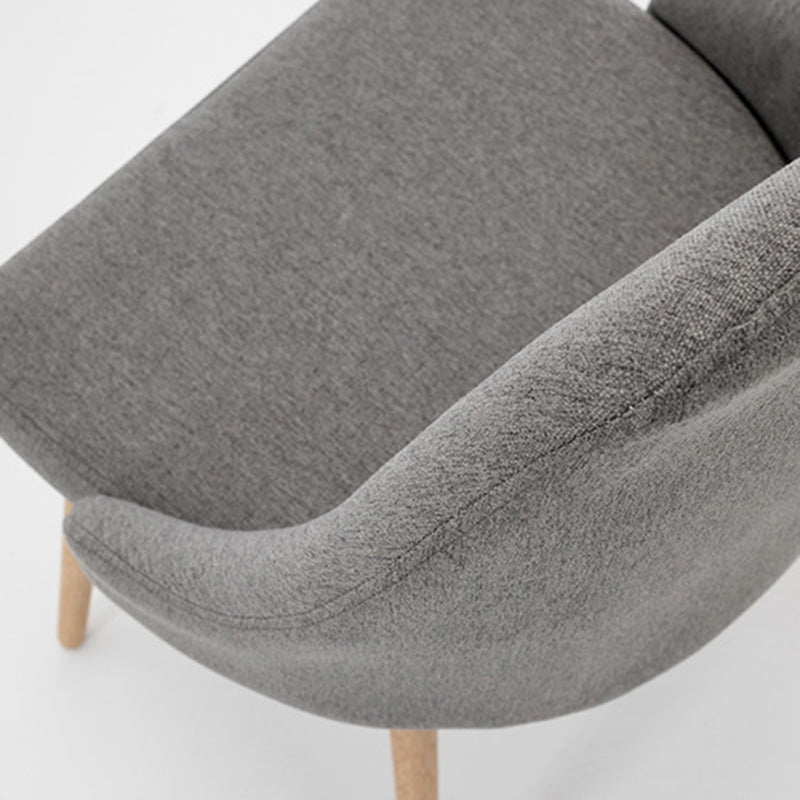 Cotton Blend /PU Upholstered Accent Chair Solid Wood Chair with 4 Legs Clearhalo 'Accent Chairs' 'accent_chairs' 'Chairs & Seating' 'furn' 'furn_accent_chairs' 'Furniture' 'Living Room Furniture' 5515606