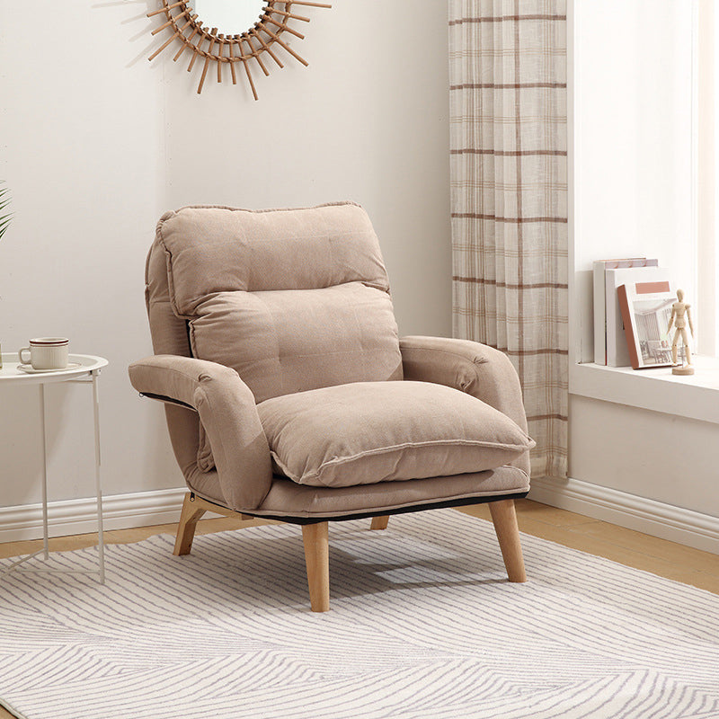 Chaise convertible en velours avec chaise de bras arrière cousu pour appartement