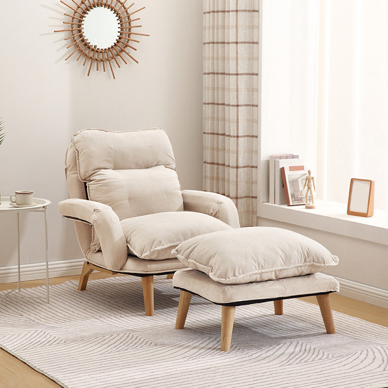 Chaise convertible en velours avec chaise de bras arrière cousu pour appartement