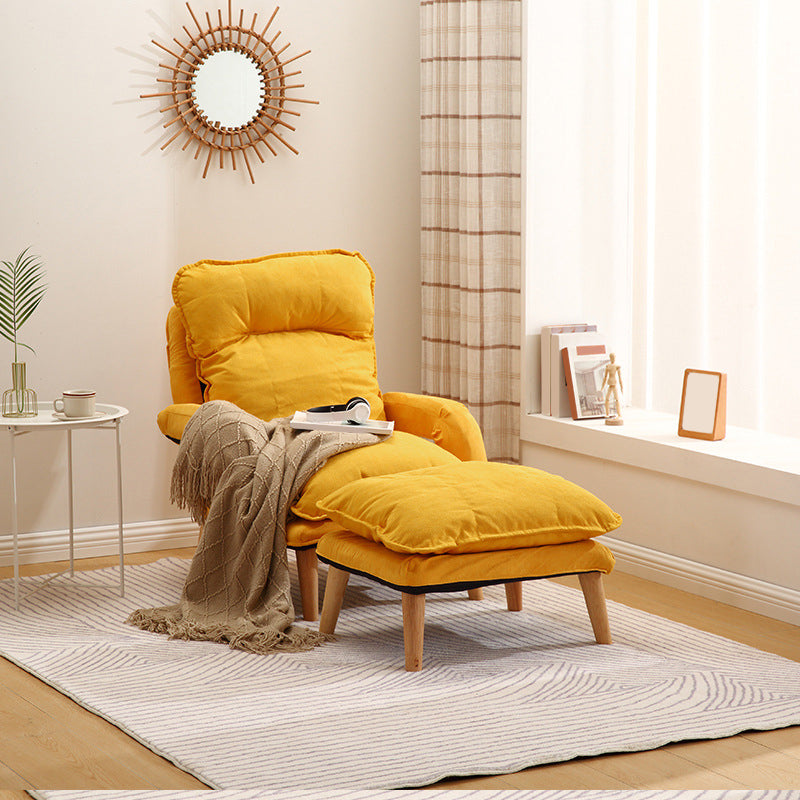 Chaise convertible en velours avec chaise de bras arrière cousu pour appartement