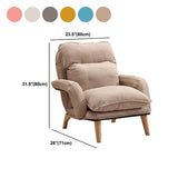 Chaise convertible en velours avec chaise de bras arrière cousu pour appartement