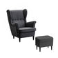 Chaire de Wingback 31.49 "L x 37,79" W x 39,76 "H Armes incluses Chaise d'armes évasées