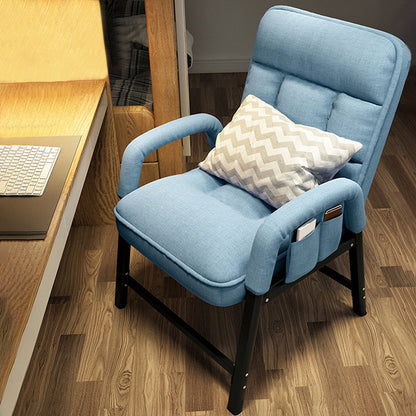 Linen Blend Convertible Chair with Storage for Apartment Chair Blue Without Ottoman Clearhalo 'Accent Chairs' 'accent_chairs' 'Chairs & Seating' 'furn' 'furn_accent_chairs' 'Furniture' 'Living Room Furniture' 5515667