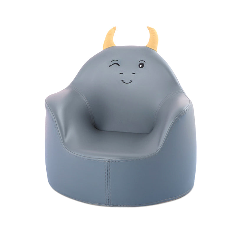 19.69"L x 19.69"W x 17.72"H Modern PU Camel Back Barrel Chair for Living Room