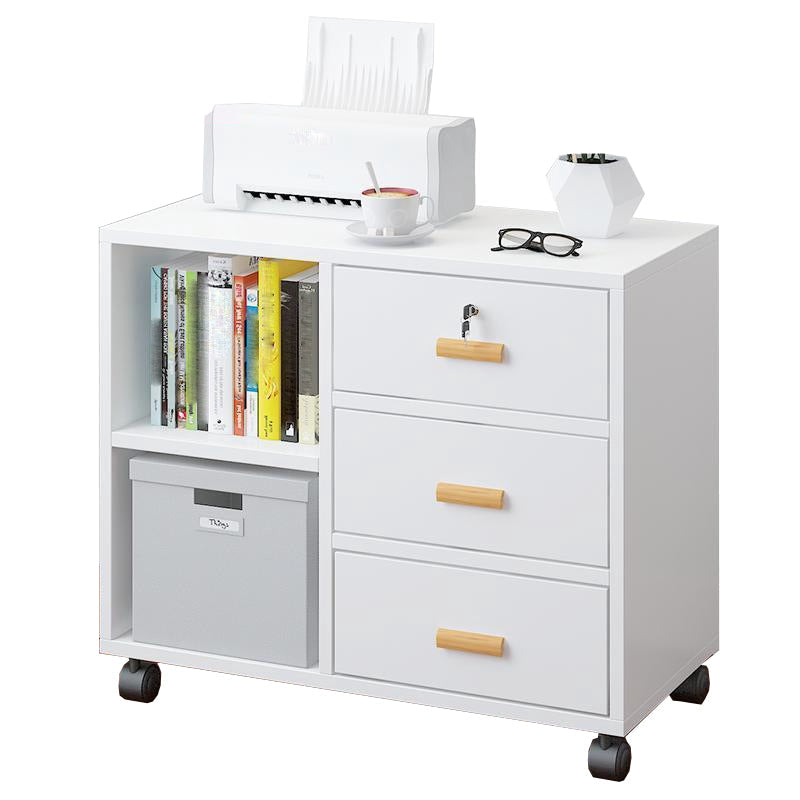 Wooden Accent Cabinet with Drawers Contemporary Side Cabinet