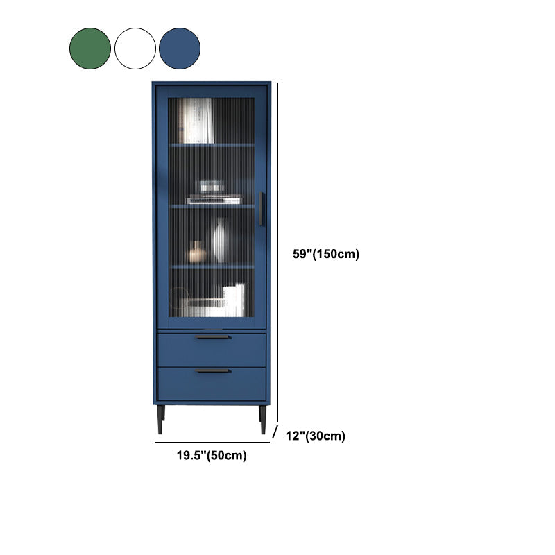 11.81" Wide Wooden Accent Cabinet with 1 Door Modern Side Cabinet with 2 Drawers Clearhalo 'Cabinets & Chests' 'cabinets_chests' 'furn' 'furn_cabinets_chests' 'Furniture' 'Living Room Furniture' 5515868