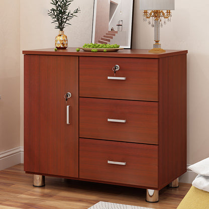 15.74" Wide Accent Chest Wood Contemporary Chest with Drawers 27.5"L x 16"W x 26"H Maroon Clearhalo 'Cabinets & Chests' 'cabinets_chests' 'furn' 'furn_cabinets_chests' 'Furniture' 'Living Room Furniture' 5515926