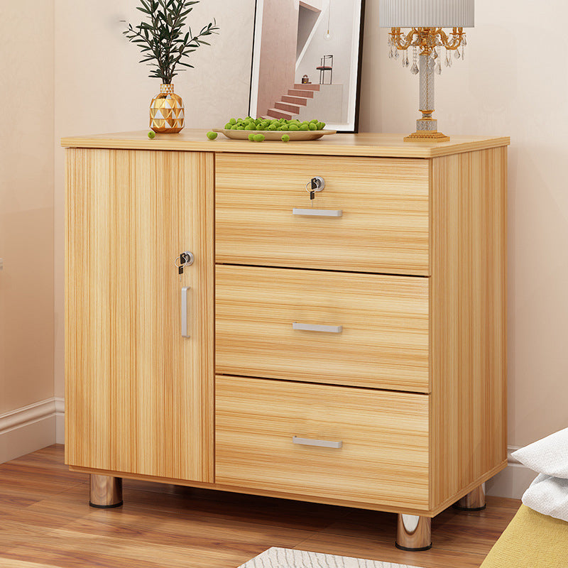 15.74" Wide Accent Chest Wood Contemporary Chest with Drawers 27.5"L x 16"W x 26"H Natural Clearhalo 'Cabinets & Chests' 'cabinets_chests' 'furn' 'furn_cabinets_chests' 'Furniture' 'Living Room Furniture' 5515927