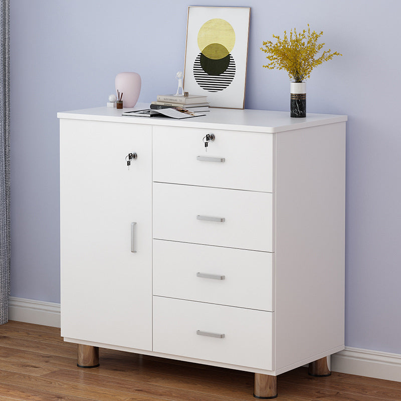 15.74" Wide Accent Chest Wood Contemporary Chest with Drawers 28"L x 16"W x 31.6"H White Clearhalo 'Cabinets & Chests' 'cabinets_chests' 'furn' 'furn_cabinets_chests' 'Furniture' 'Living Room Furniture' 5515930