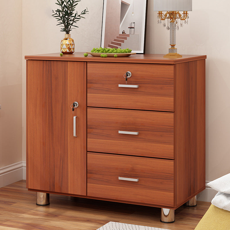15.74" Wide Accent Chest Wood Contemporary Chest with Drawers 27.5"L x 16"W x 26"H Red Brown Clearhalo 'Cabinets & Chests' 'cabinets_chests' 'furn' 'furn_cabinets_chests' 'Furniture' 'Living Room Furniture' 5515931