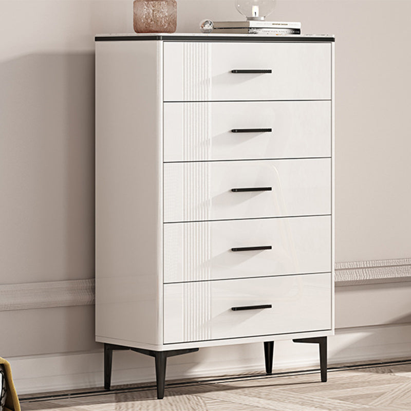 11.81" Wide Accent Chest White Contemporary Chest with Drawers 26"L x 12"W x 43"H Black Clearhalo 'Cabinets & Chests' 'cabinets_chests' 'furn' 'furn_cabinets_chests' 'Furniture' 'Living Room Furniture' 5515946
