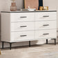 11.81" Wide Accent Chest White Contemporary Chest with Drawers 47"L x 12"W x 31"H Black Clearhalo 'Cabinets & Chests' 'cabinets_chests' 'furn' 'furn_cabinets_chests' 'Furniture' 'Living Room Furniture' 5515950