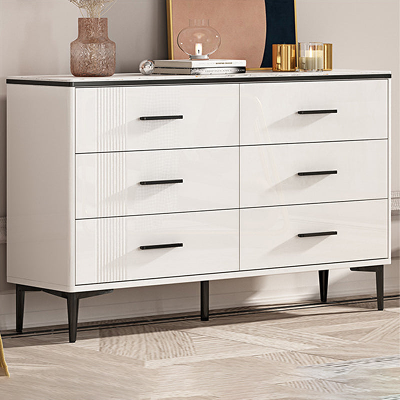 11.81" Wide Accent Chest White Contemporary Chest with Drawers 47"L x 12"W x 31"H Black Clearhalo 'Cabinets & Chests' 'cabinets_chests' 'furn' 'furn_cabinets_chests' 'Furniture' 'Living Room Furniture' 5515950
