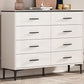 11.81" Wide Accent Chest White Contemporary Chest with Drawers 47"L x 12"W x 37"H Black Clearhalo 'Cabinets & Chests' 'cabinets_chests' 'furn' 'furn_cabinets_chests' 'Furniture' 'Living Room Furniture' 5515954