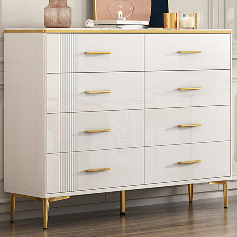 11.81" Wide Accent Chest White Contemporary Chest with Drawers 47"L x 12"W x 37"H Gold Clearhalo 'Cabinets & Chests' 'cabinets_chests' 'furn' 'furn_cabinets_chests' 'Furniture' 'Living Room Furniture' 5515955