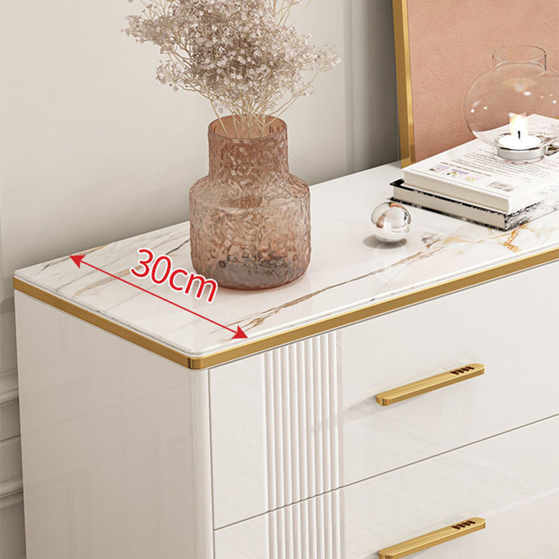 11.81" Wide Accent Chest White Contemporary Chest with Drawers Clearhalo 'Cabinets & Chests' 'cabinets_chests' 'furn' 'furn_cabinets_chests' 'Furniture' 'Living Room Furniture' 5515957