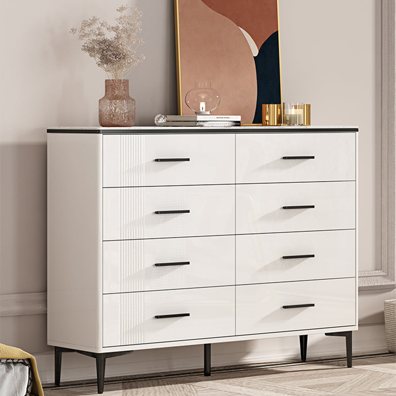 11.81" Wide Accent Chest White Contemporary Chest with Drawers Clearhalo 'Cabinets & Chests' 'cabinets_chests' 'furn' 'furn_cabinets_chests' 'Furniture' 'Living Room Furniture' 5515960
