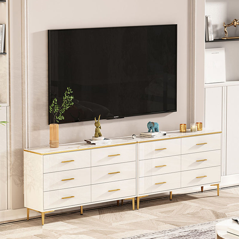 11.81" Wide Accent Chest White Contemporary Chest with Drawers Clearhalo 'Cabinets & Chests' 'cabinets_chests' 'furn' 'furn_cabinets_chests' 'Furniture' 'Living Room Furniture' 5515962