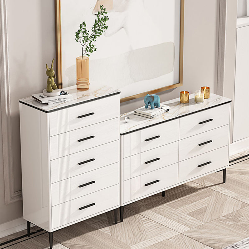 11.81" Wide Accent Chest White Contemporary Chest with Drawers Clearhalo 'Cabinets & Chests' 'cabinets_chests' 'furn' 'furn_cabinets_chests' 'Furniture' 'Living Room Furniture' 5515964