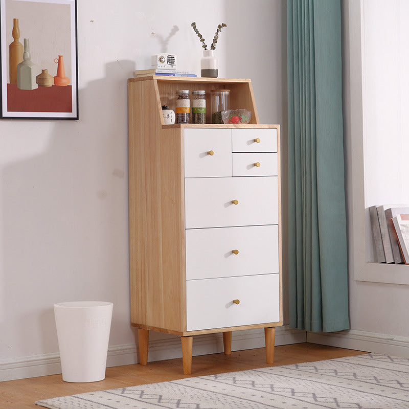 15.74 "brede accentkist met rechte benen eigentijdse borst met 6 laden