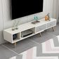 Scandinavian Style Wood TV Stand Enclosed Storage Stand Console with Drawers 81"L x 12"W x 16.5"H White-Gray Clearhalo 'furn' 'furn_tv_stands_entertainment_centers' 'Furniture' 'Living Room Furniture' 'TV Stands & Entertainment Centers' 'TV Stands & Media Storage Furniture' 'tv_stands_entertainment_centers' 5516112