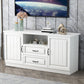 Mueble para TV de 2 puertas de madera estilo escandinavo Consola para TV con estante