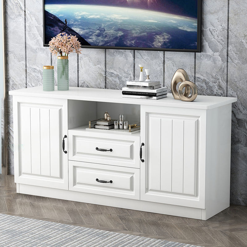 Mueble para TV de 2 puertas de madera estilo escandinavo Consola para TV con estante