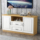 Mueble para TV de 2 puertas de madera estilo escandinavo Consola para TV con estante