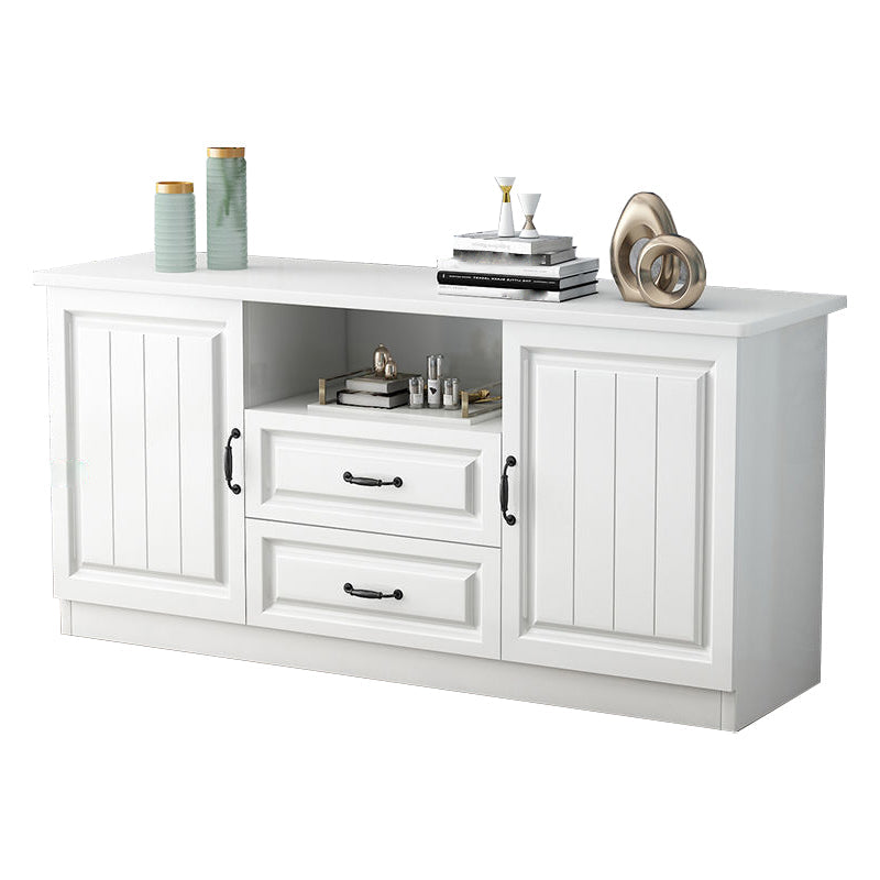 Mueble para TV de 2 puertas de madera estilo escandinavo Consola para TV con estante
