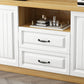 Mueble para TV de 2 puertas de madera estilo escandinavo Consola para TV con estante