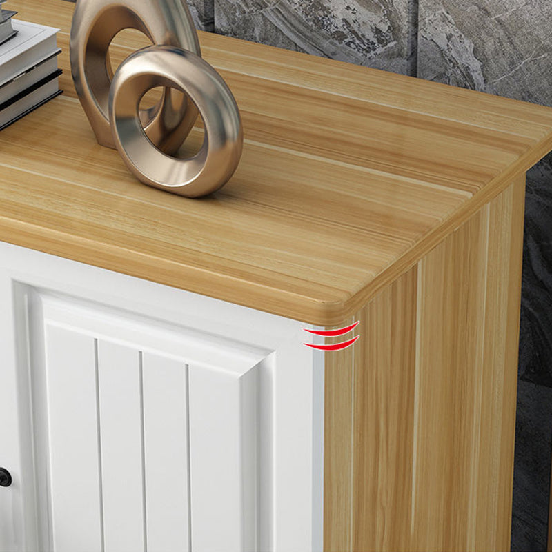 Mueble para TV de 2 puertas de madera estilo escandinavo Consola para TV con estante