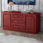 Mueble para TV de 2 puertas de madera estilo escandinavo Consola para TV con estante