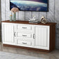 Mueble para TV de 2 puertas de madera estilo escandinavo Consola para TV con estante
