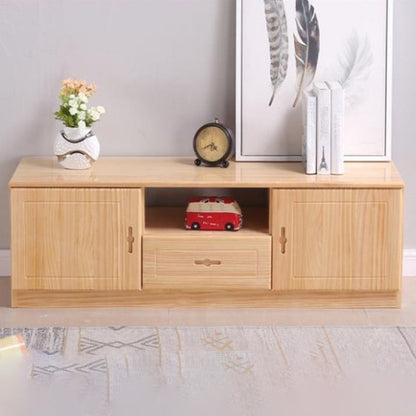 Scandinavian Pine Wood TV Media Stand Natural Wood Media Console with Drawers Clearhalo 'furn' 'furn_tv_stands_entertainment_centers' 'Furniture' 'Living Room Furniture' 'TV Stands & Entertainment Centers' 'TV Stands & Media Storage Furniture' 'tv_stands_entertainment_centers' 5516236